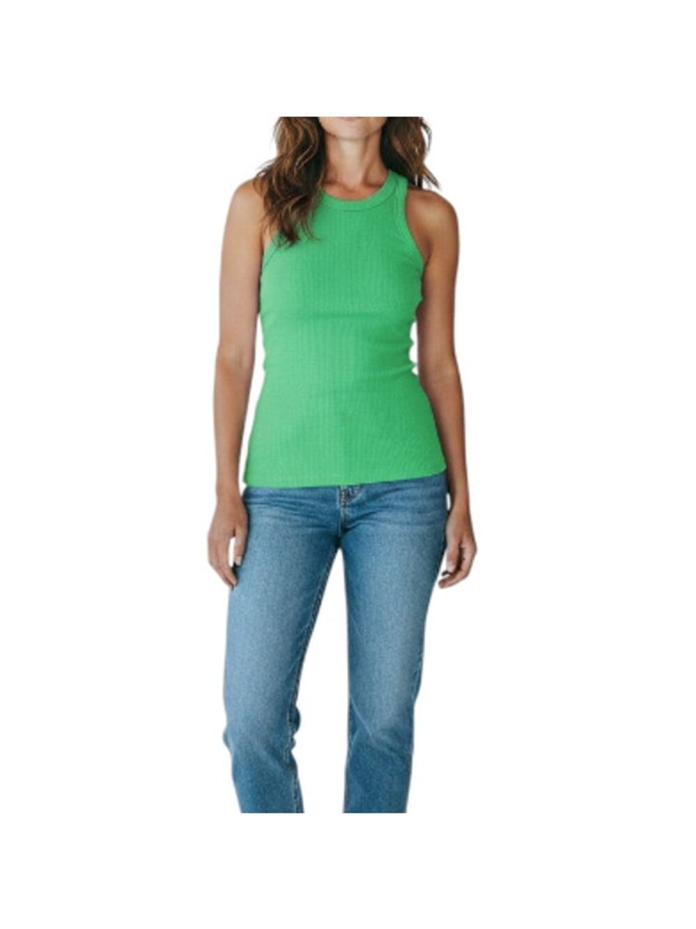 ARAMINTA JAMES Everyday Knit Tank Top Women 6/XS Green Resort City Travel NWT